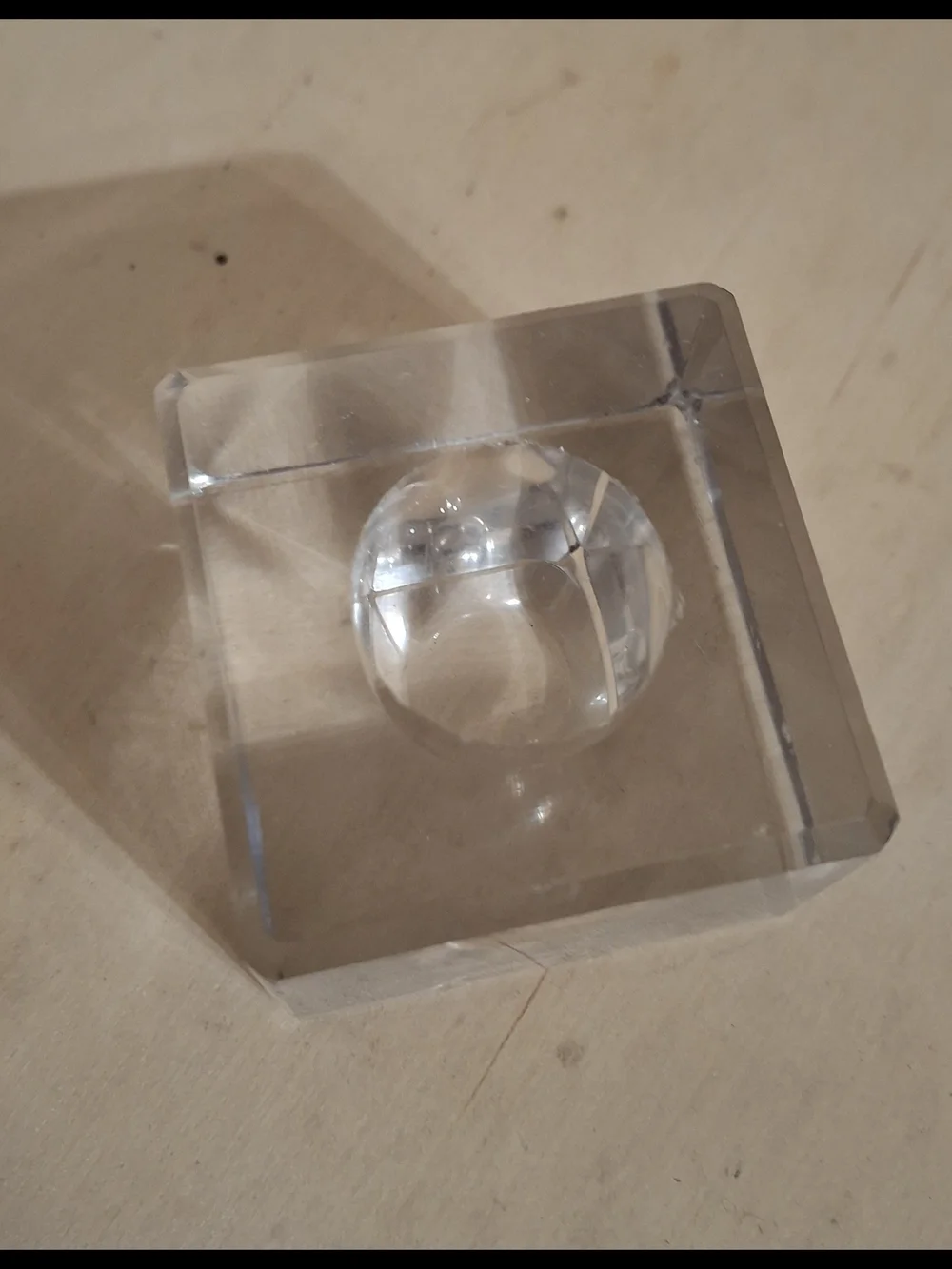 Vintage/Antique beveled glass ink well